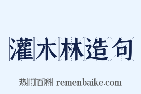 灌木林造句是什么意思的图片